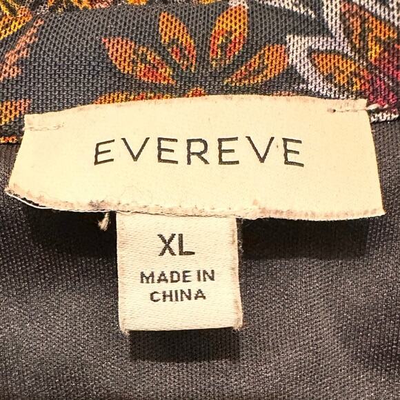 Evereve Tinslee Mesh Floral Ruffled Top Mini Skirt 2 PC Set Dark Fairy, XL - Picture 3 of 9